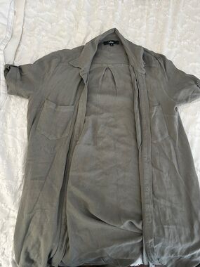 Lulu's Men's Short-Sleeve Lightweight Shirt Jacket in Olive
